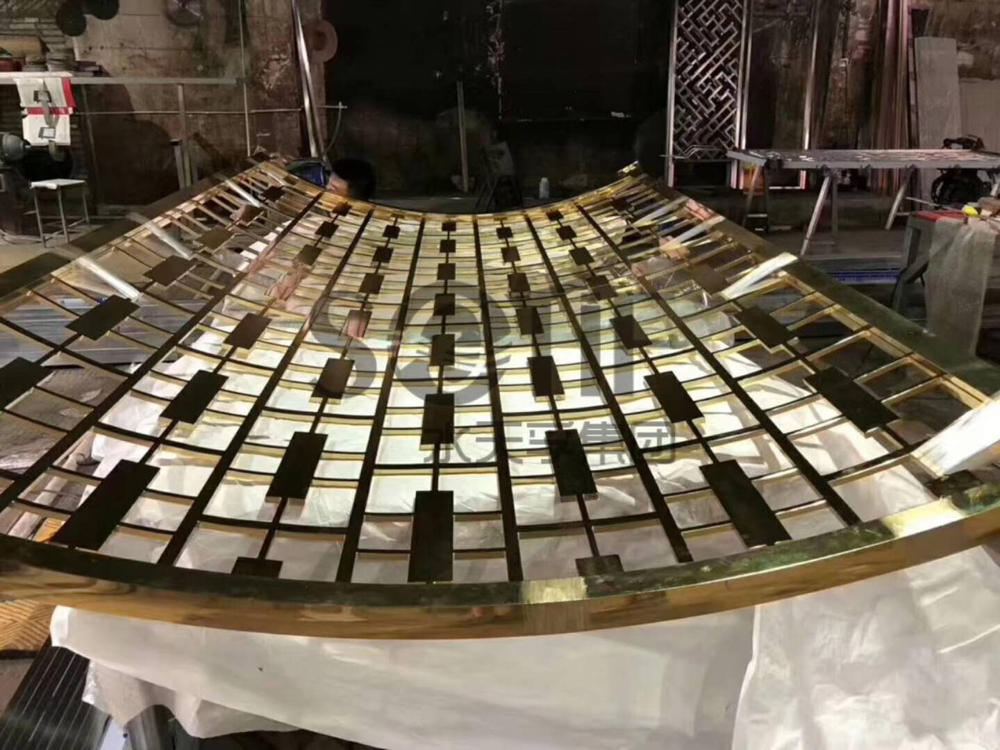 【水天富客戶案例】2018-5-12不銹鋼屏風