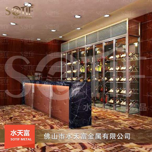 會(huì)所不銹鋼鈦金酒柜