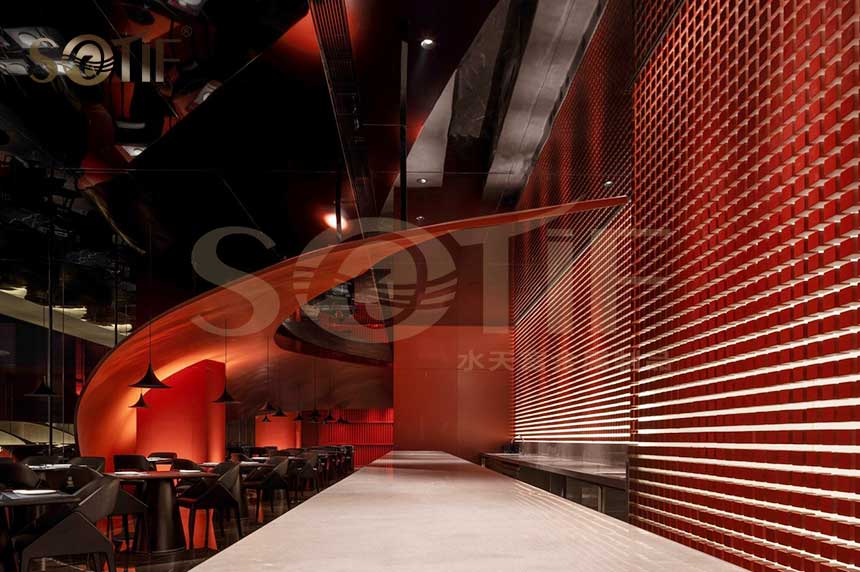 鏡面不銹鋼蜂窩板效果極具立體感